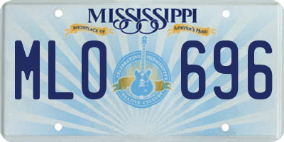 MS license plate MLO696