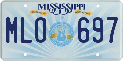 MS license plate MLO697