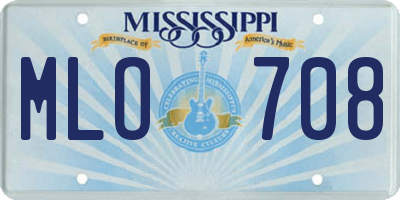 MS license plate MLO708