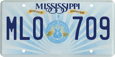 MS license plate MLO709