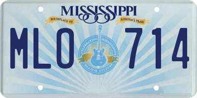 MS license plate MLO714