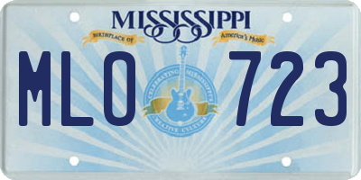 MS license plate MLO723