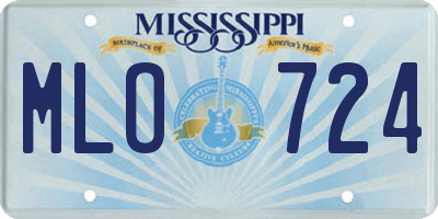 MS license plate MLO724