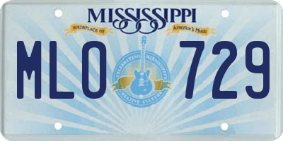 MS license plate MLO729