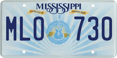 MS license plate MLO730