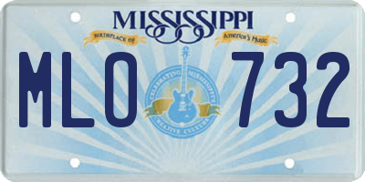 MS license plate MLO732
