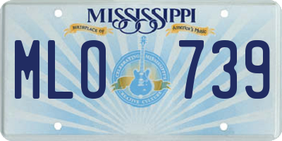 MS license plate MLO739