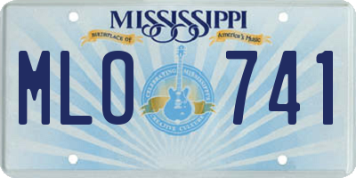 MS license plate MLO741