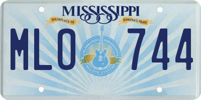 MS license plate MLO744