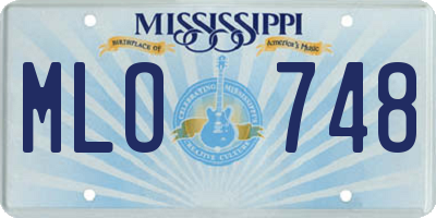 MS license plate MLO748