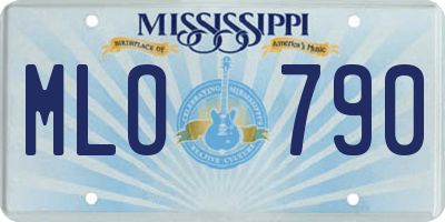 MS license plate MLO790