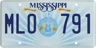 MS license plate MLO791