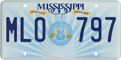 MS license plate MLO797