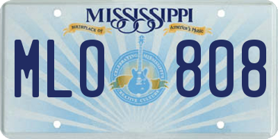 MS license plate MLO808