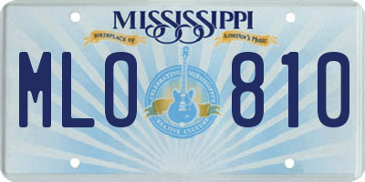 MS license plate MLO810