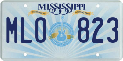 MS license plate MLO823