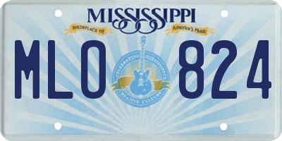 MS license plate MLO824