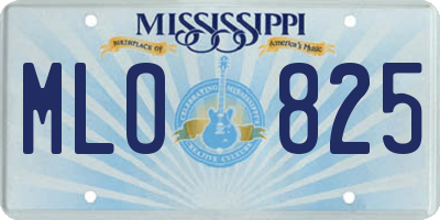 MS license plate MLO825