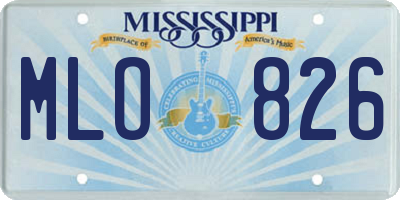 MS license plate MLO826