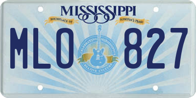 MS license plate MLO827