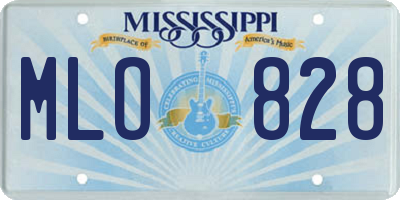 MS license plate MLO828