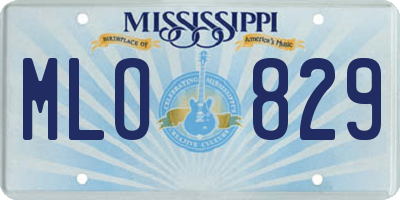 MS license plate MLO829