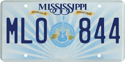 MS license plate MLO844
