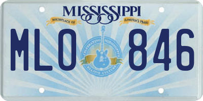 MS license plate MLO846