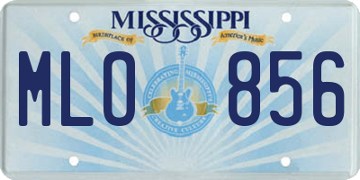 MS license plate MLO856