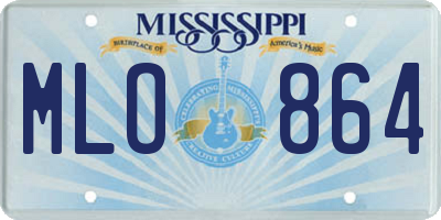MS license plate MLO864