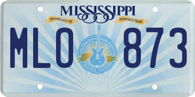 MS license plate MLO873