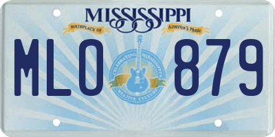 MS license plate MLO879