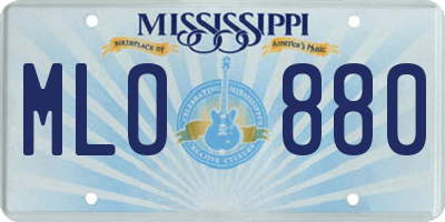 MS license plate MLO880