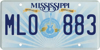MS license plate MLO883