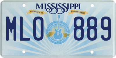 MS license plate MLO889