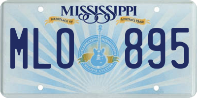 MS license plate MLO895