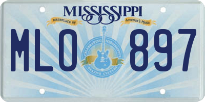 MS license plate MLO897
