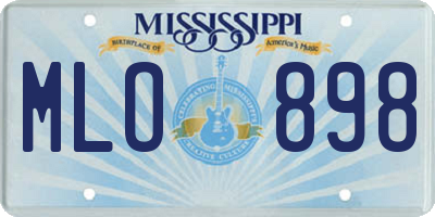 MS license plate MLO898