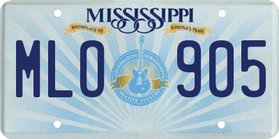 MS license plate MLO905
