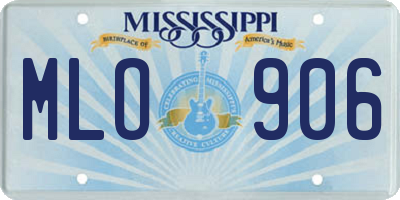 MS license plate MLO906