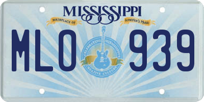 MS license plate MLO939