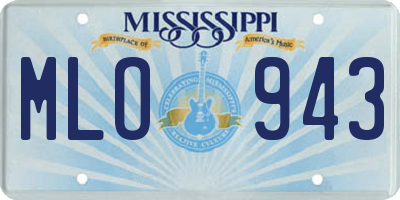 MS license plate MLO943