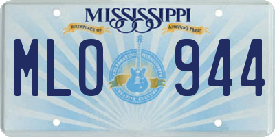 MS license plate MLO944