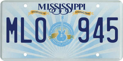 MS license plate MLO945