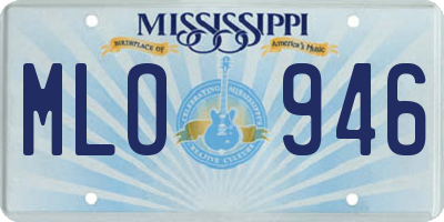 MS license plate MLO946