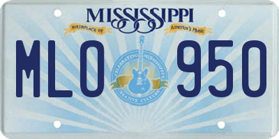 MS license plate MLO950