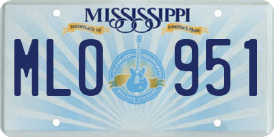 MS license plate MLO951