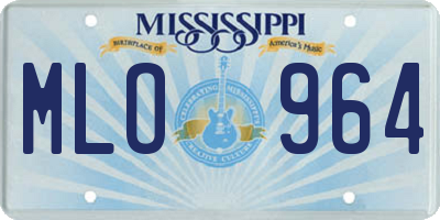 MS license plate MLO964