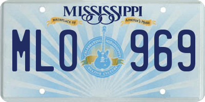 MS license plate MLO969
