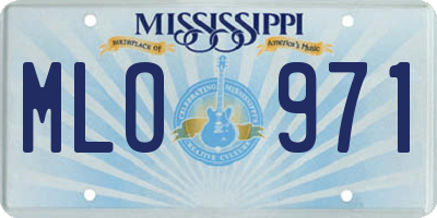 MS license plate MLO971